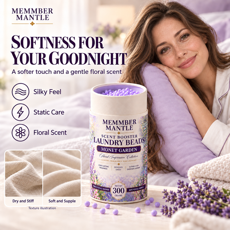 Monet Garden fragrance laundry beads — one 300 g jar