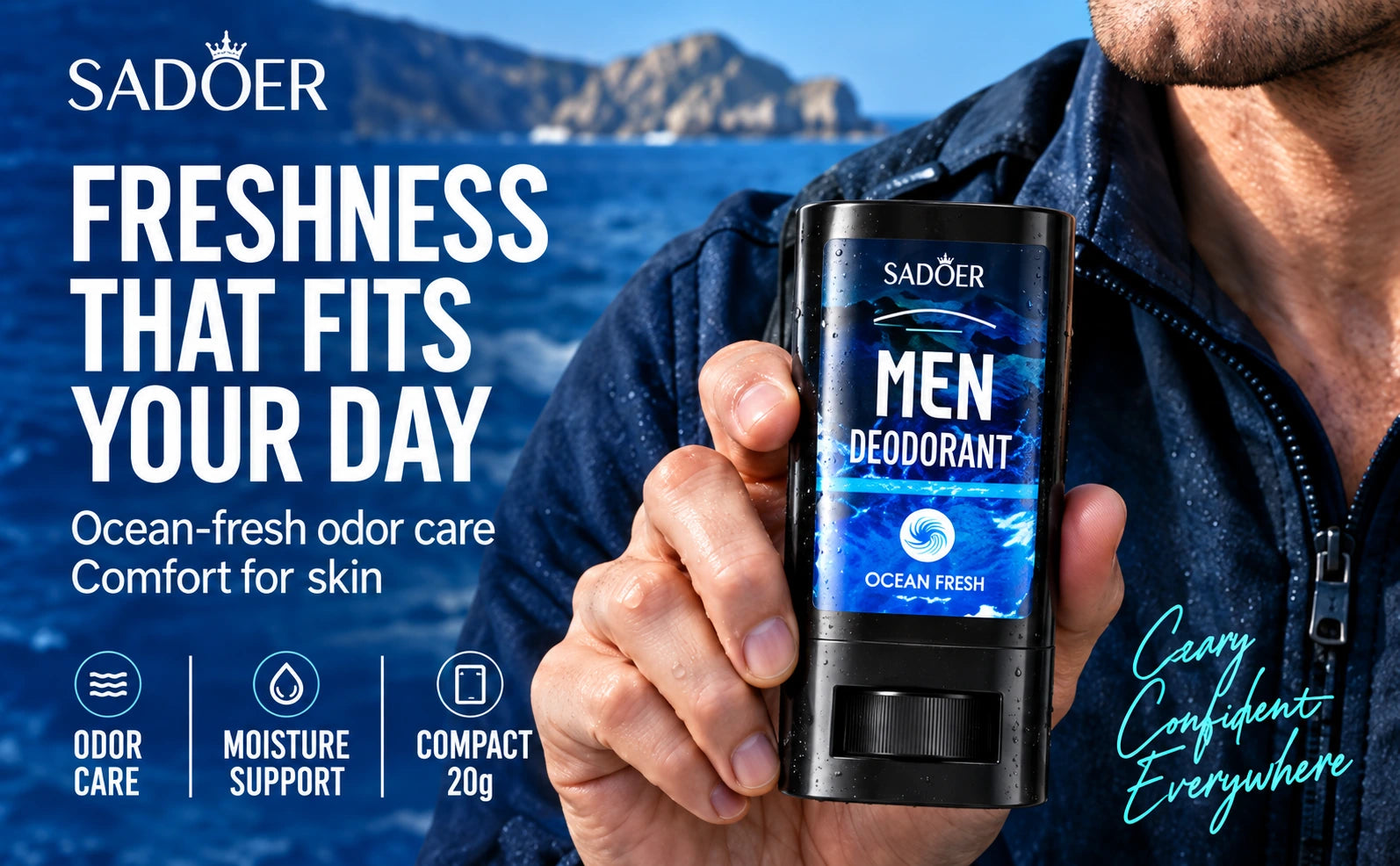 Freshness that fits your day: ocean-fresh odor care and skin comfort